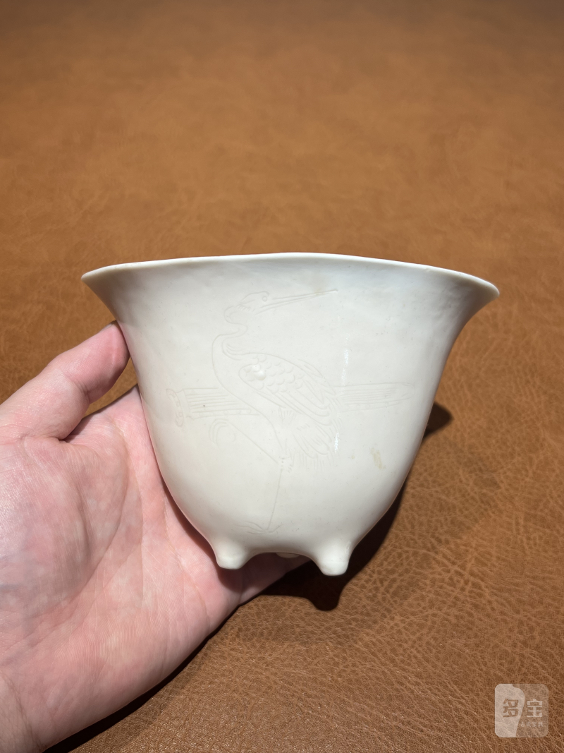 十七世纪 德化诗文三足杯 - 图2